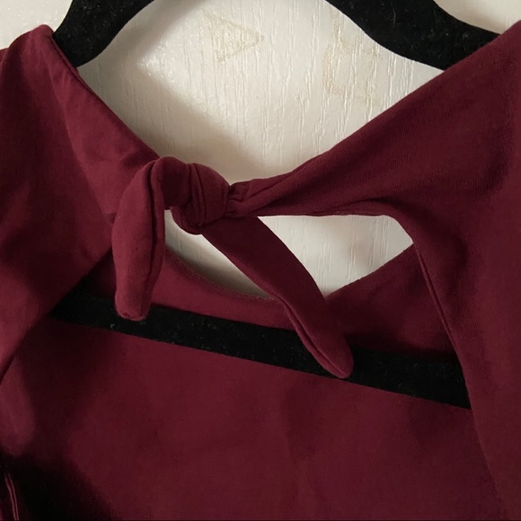 Deep Red/Burgundy Skater Dress - Picture 5 of 6